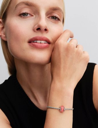 Pandora Candy Sterling Silver Charm - Red - ONE SIZE