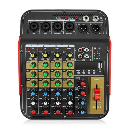6-kanals ljud mixer utomhus konferens ljud usb bluetooth-kompatibel reverb ljudprocessor sjung live med ljudkort mixer
