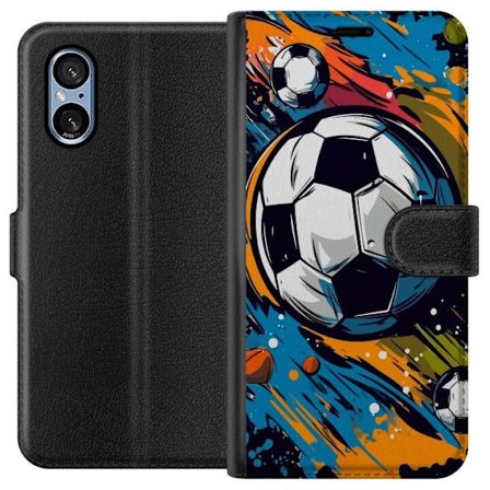 Plånboksfodral till Sony Xperia 10 VI med Fotbollar