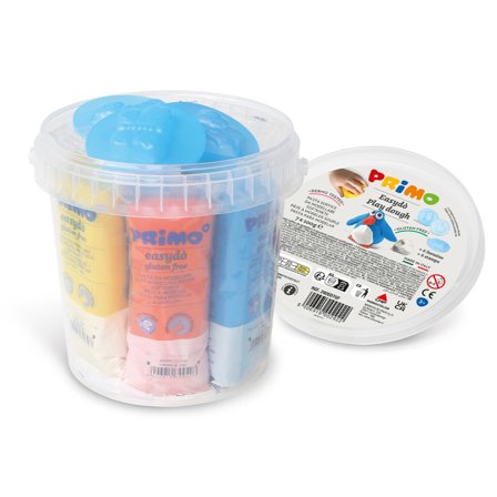 Primo Soft Play-dough 7x100g + moulds