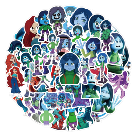 50 st Ruby Gillman Kraken Siren Graffiti Vattentäta Klistermärken