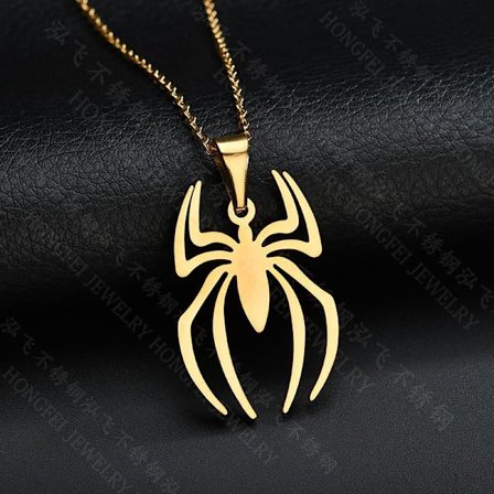 Film & TV Tillbehör Spider-Man Halsband i Rostfritt Stål - Guld