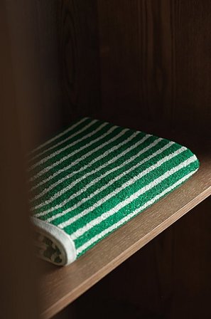 Jotex - Ręcznik Kąpielowy 70x140 Cm Zielony/naturalna biel - DIXIE - Kup Ręczniki kąpielowe firmy Jotex