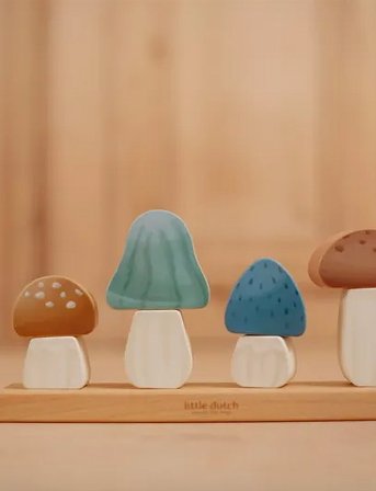 Little Dutch Little Dutch Stacking Puzzle Mushrooms - Forest Friends Fsc - Multi/patterned - ONE SIZE
