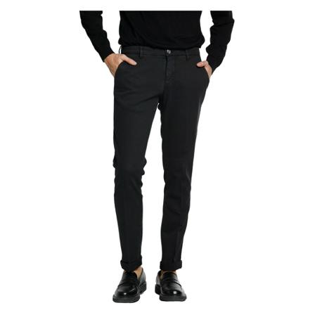 Mason's Milano Style man chino Byxor in cotton and tencel 1 svart, Herr, Herr, Storlek: S