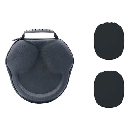 Airpods Max silikonisuojus + holkki - Musta