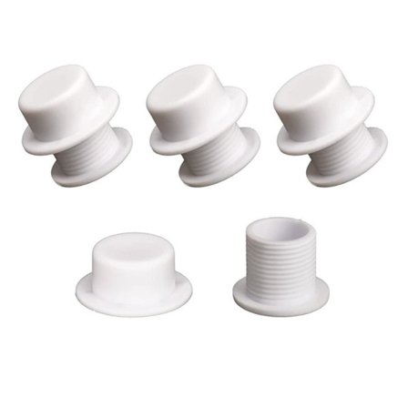 4 STK Skruer Caps til Bogg Bag Strandtasker Tilbehør HVID