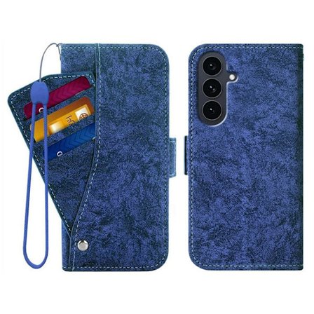 Samsung Galaxy S26 Plånboksfodral Vattentålig Konstläder - Blå
