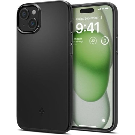 Spigen Thin Fit iPhone 15 Plus-etui - svart