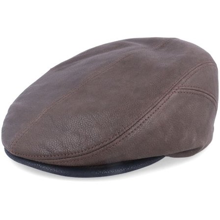 Stetson - Brun flatcap Keps - Driver Cap Cowhide Brown Flat Cap @ Hatstore