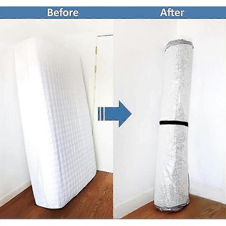 Vakuumförvaringspåse för madrasser/täcken - Utrymmesbesparande vakuumförvaringspåsar för extra stora latex-/svampmadrasser, kraftig - tjock plast