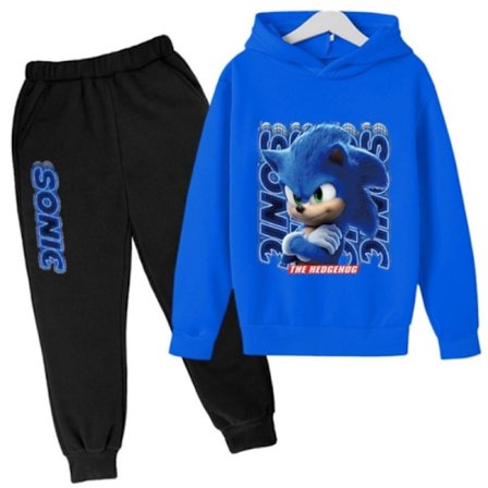 Børn & Teenagere Sonic The Hedgehog Hættetrøje Trøje Træningsdragt blå blå - Perfekt blå blu