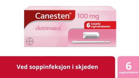 Canesten 100 mg vaginaltabletter med applikator 6 stk