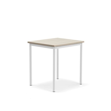 Desk SONITUS PLUS, 700x600x720 mm, noise reducing ash high pressure laminate, white