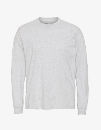 Oversized Organic LS T-shirt - Snow Melange - S