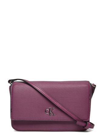 Minimal Monogramwallet W/Strap T Skulderveske Veske Lilla Calvin Klein*Betinget Tilbud