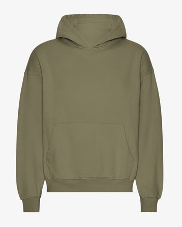 Organic Oversized Hood - Dusty Olive - Male - S - Sustainable material - Ethical production