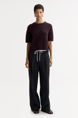 Soft Goat - Chunky short sleeve - L - Midnight Plum