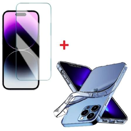 2-pack Härdat Glas + Skal - iPhone 15