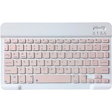 Ultratunn Bluetooth-tangentbord, bärbart, trådlöst, kompakt för Android, Windows, surfplatta, mobiltelefon, iOS, iPhone, iPad