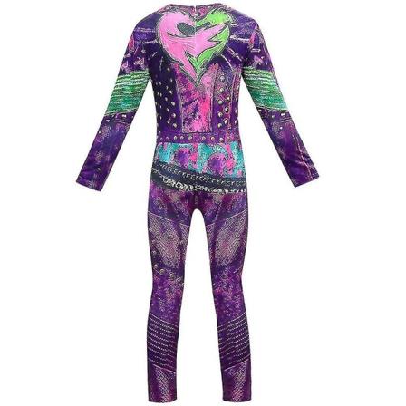 Descendants 3 Mal Kostym Flickor Cosplay Jumpsuits Handskar Outfits 9-10år 9-10år SQBB