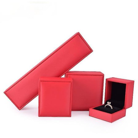 Jewelry Storage Box Brushed Pu Gift Ring Pendant Necklace Bracelet Holders Case With 4 Boxes