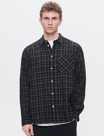WOOD WOOD Wwday Light Flannel - Black - M