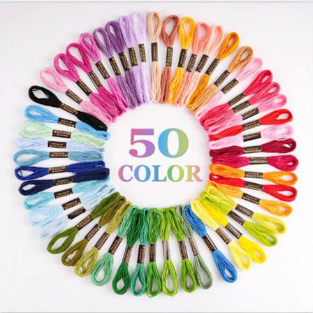 Kirjontalanka monivärinen käsinkudottu DIY-värikirjontalanka