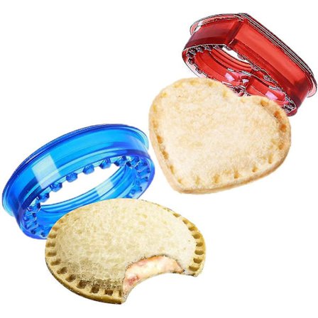 Sandwichskærer og -forsegler sæt af 2 (2 stk), Sandwich Maker, sikker materiale DIY Sandwichskærer til børn, Bento Box Tilbehør - perfekt til 