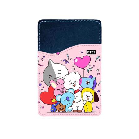 Bts Bt21 Självhäftande Korthållare För Mobiltelefon Multifärg One Size