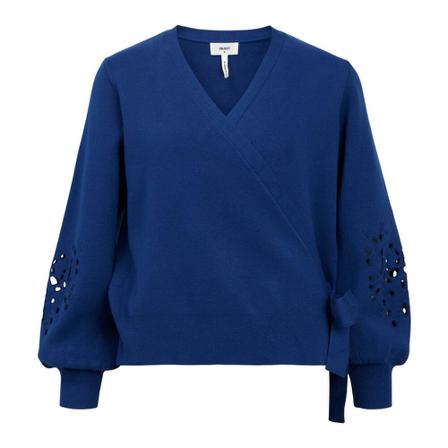 Object, Objreynard L/S Knit Wrap Cardigan 1: Blauw, Dames, Maat:XS