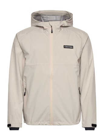 Calvin Klein Golf Feather Dry 15K Hooded Waterproof Jacket - Beige - XL