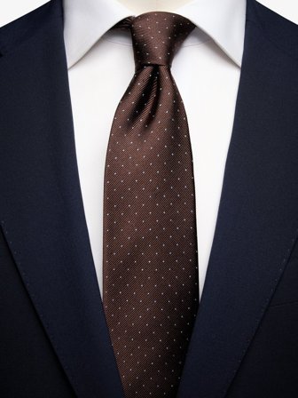 John Henric Men's Braune Krawatte Mikropunkt Size 7,5