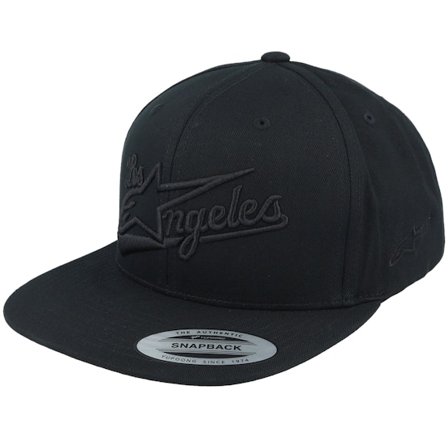 Alpinestars - Zwart snapback Cap - Los Angeles Hat Black/Black Snapback @ Hatstore