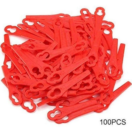 100 stk. L85 Plastgressklipperblad Hagegressklipper Gress Trimmer Blad Gresskarform