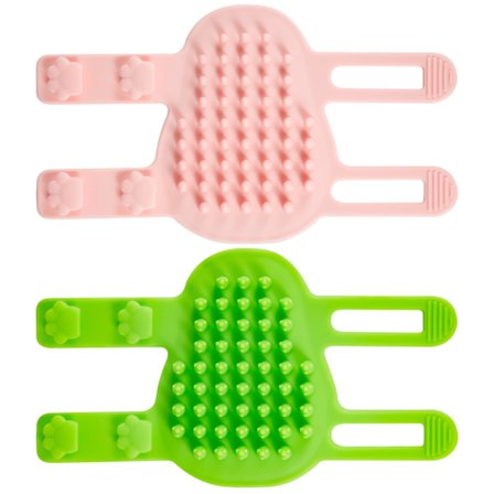 2-pack 2-i-1 Katt Självputsande Borste, 2 Stilar Katt Ansiktskliare Hörn Justerbar Silikon Katt Grooming Massage Shedding Brush Kittelkam Djurborste 