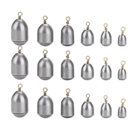 18 stk. Miljøvenligt fiskesænke jernvægt fiskekastesætsæt med æske