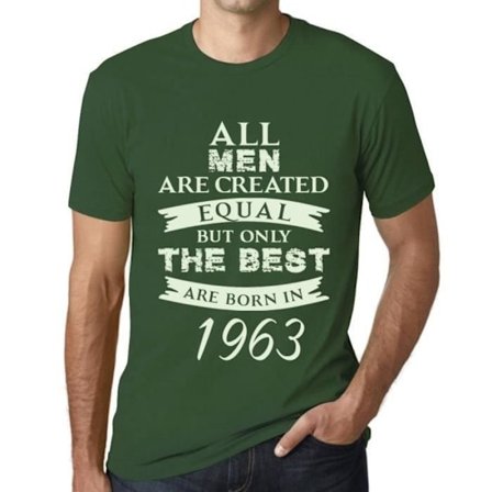 T-shirt herr – Alla män är skapade lika men bara de bästa är födda 1963 – 60 år T-shirt 60-årspresent Vintage