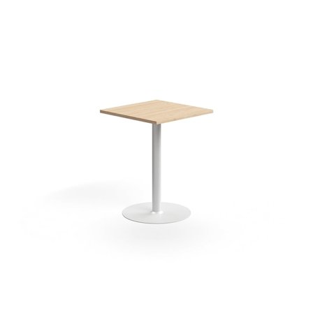 Bar table VERTICUS, 700x700x900 mm, oak/white