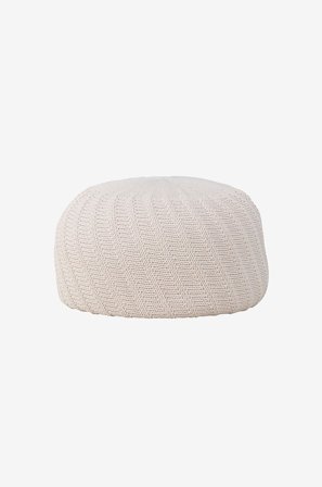 Venture Home - Ted Pouf - Valkoinen - Rahit - - Homeroom