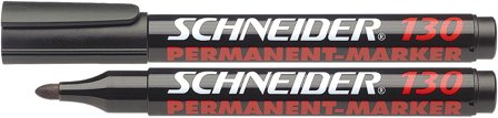 Schneider Permanent marker L, sort sprittusj (10stk)