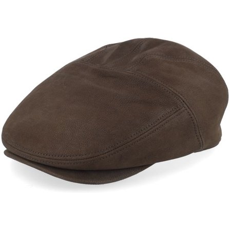 Stetson - Brun flatcap Keps - Driver Sheepskin Espresso Flat Cap @ Hatstore