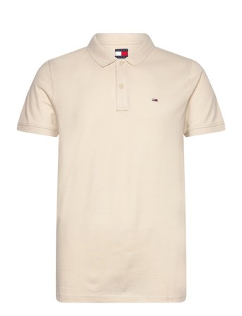 Tjm Slim Placket Polo Ext White Tommy Jeans
