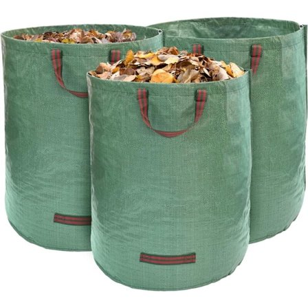3 kpl 272L puutarhajätepusseja - Kestävä uudelleenkäytettävä vihreä piha-jätekeräys