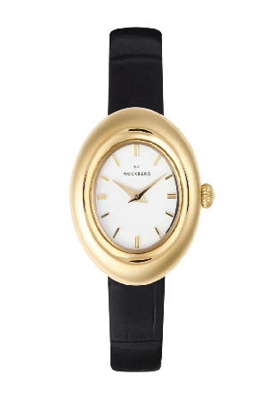 Mockberg Belle Oval Leather Gold Watch Klockor Dam Guld ONESIZE