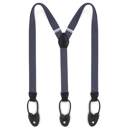 Wąskie ciemnoszare szelki na guziki dla mężczyzn - Szelki na guziki