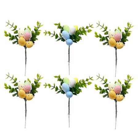 Påskeegg Trepynt DIY Blomsterdekor, egg Trekvister DIY Påskestilker
