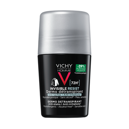 Vichy Homme Invisible Protect 72H Anti-stain Roll-on, 50 ml