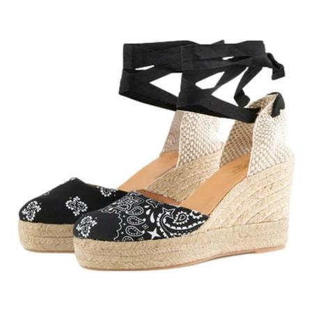 MC2 Saint Barth Cuas de Esparto Bandana , Zwart , Dames , Maat: 38 EU Sleehakken