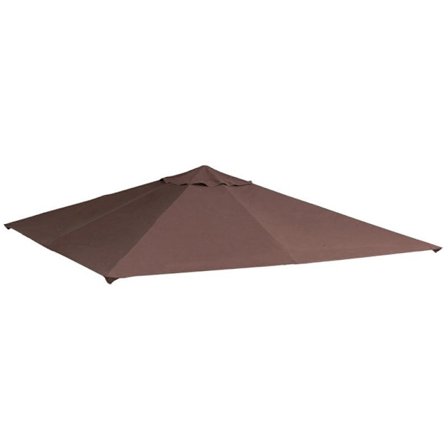 Rootz Gazebo Baldakin - Udskiftningstag - Gazebo Cover - Solskærm - Polyester - Kaffe - 2,93m x 2,93m